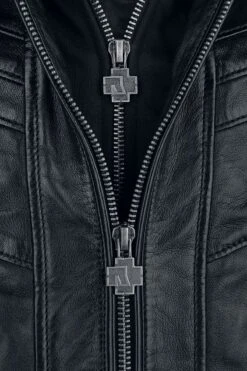 "Logo" Leather Jacket Black By Rammstein -Fashionable Men's Clothing Store 487816d