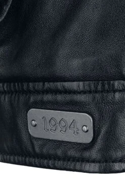 "Logo" Leather Jacket Black By Rammstein -Fashionable Men's Clothing Store 487816d2