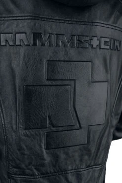 "Logo" Leather Jacket Black By Rammstein -Fashionable Men's Clothing Store 487816d3