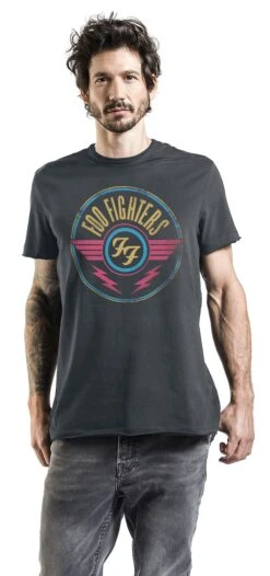 "Amplified Collection - Air" T-Shirt Charcoal By Foo Fighters -Fashionable Men's Clothing Store 488250wa