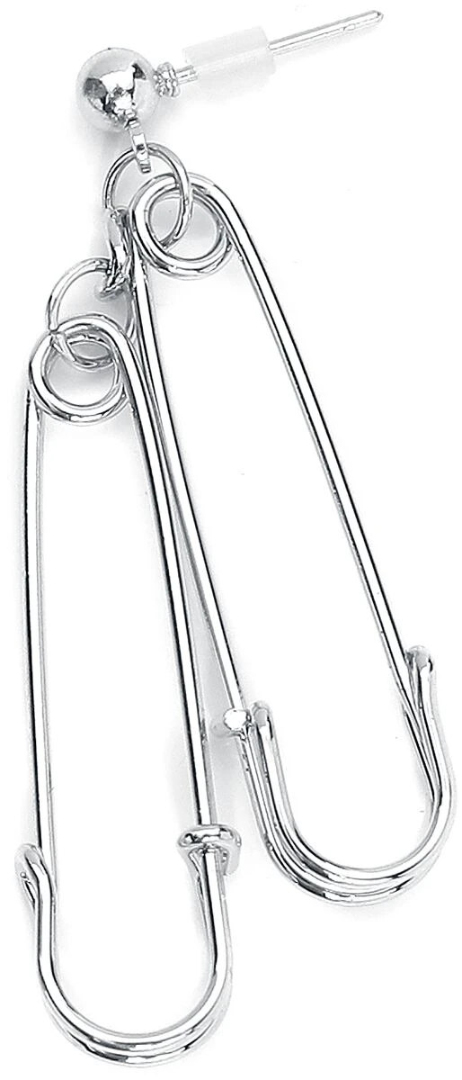 "Safety Pin" Earring Silver-coloured By Black Premium By EMP 7 "Safety Pin" Earring Silver-coloured By Black Premium By EMP - Image 5