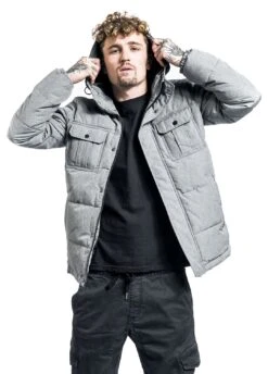 "Noah Jacket" Winter Jacket Mottled Light Grey By Produkt 10 "Noah Jacket" Winter Jacket Mottled Light Grey By Produkt -Fashionable Men's Clothing Store 491516wa