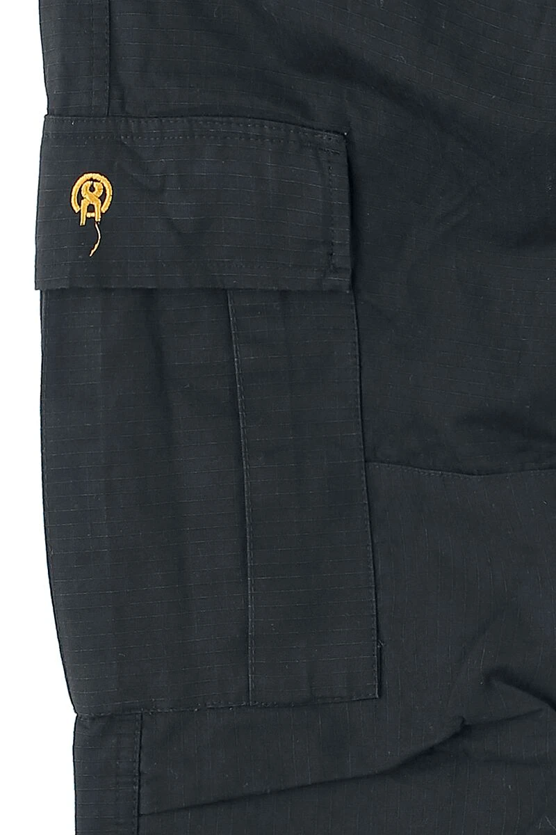 "Caine Ripstop Cargo Trousers" Cargo Trousers Black By West Coast Choppers 5 "Caine Ripstop Cargo Trousers" Cargo Trousers Black By West Coast Choppers - Image 3