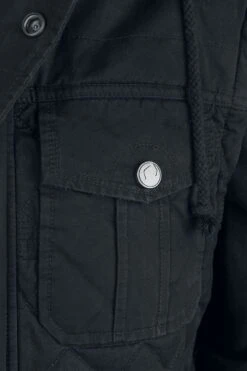 "Black Jacket With Quilting And Red Detail" Between-seasons Jacket Black By Black Premium By EMP -Fashionable Men's Clothing Store 493839d3