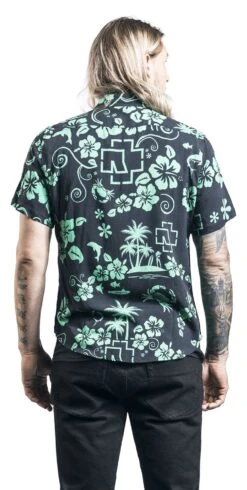 "Mein Land" Short-sleeved Shirt Black-green By Rammstein -Fashionable Men's Clothing Store 494070wb