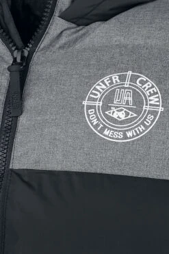 "Puffer Jacket" Winter Jacket Black-grey By Unfair Athletics -Fashionable Men's Clothing Store 494428d