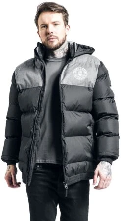 "Puffer Jacket" Winter Jacket Black-grey By Unfair Athletics -Fashionable Men's Clothing Store 494428wa
