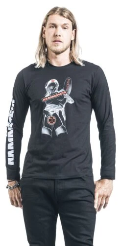 "Krankenschwester" Long-sleeve Shirt Black By Rammstein 10 "Krankenschwester" Long-sleeve Shirt Black By Rammstein -Fashionable Men's Clothing Store 495238wa