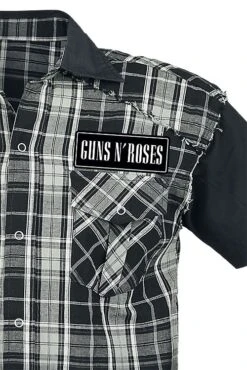 "Top Hat Skull" Short-sleeved Shirt Black-grey By Guns N' Roses 7 "Top Hat Skull" Short-sleeved Shirt Black-grey By Guns N' Roses -Fashionable Men's Clothing Store 496194d