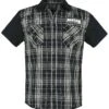 "Cowboys From Hell" Short-sleeved Shirt Black-grey By Pantera -Fashionable Men's Clothing Store 496196a