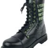 "Pickle Rick" Laced Boots Black By Rick And Morty -Fashionable Men's Clothing Store 499499a