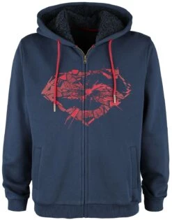 "Man Of Steel" Hooded Zip Dark Blue By Superman