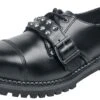 "Black Lace-Up Shoes With Studded Buckles" Lace-up Shoe Black By Gothicana By EMP