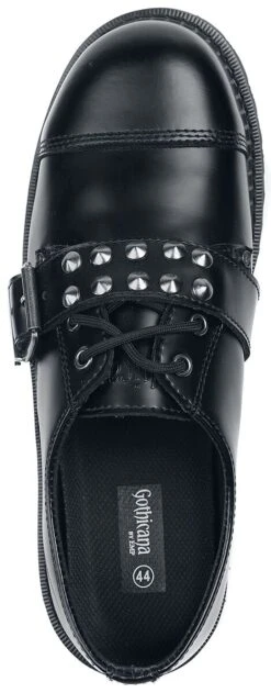 "Black Lace-Up Shoes With Studded Buckles" Lace-up Shoe Black By Gothicana By EMP 12 "Black Lace-Up Shoes With Studded Buckles" Lace-up Shoe Black By Gothicana By EMP -Fashionable Men's Clothing Store 499953a4