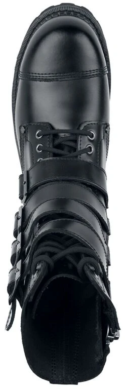"Black Boots With Lacing And Buckles" Boot Black By Gothicana By EMP 11 "Black Boots With Lacing And Buckles" Boot Black By Gothicana By EMP -Fashionable Men's Clothing Store 499956a4