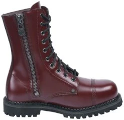 "Dark Red Lace-Up Boots" Boot Dark Red By Black Premium By EMP -Fashionable Men's Clothing Store 502989a3
