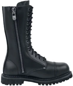 "Black 14 Hole Lace-Up Boots" Boot Black By Black Premium By EMP -Fashionable Men's Clothing Store 502991a3