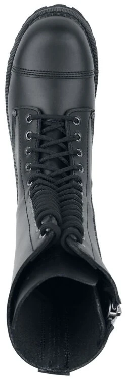 "Black 14 Hole Lace-Up Boots" Boot Black By Black Premium By EMP -Fashionable Men's Clothing Store 502991a4