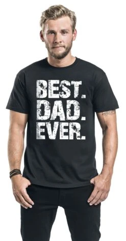 "Best Dad Ever" T-Shirt Black By Family & Friends -Fashionable Men's Clothing Store 503559wa