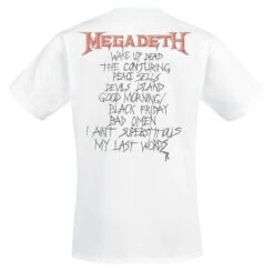 "Peace Sells Vintage" T-Shirt Off White By Megadeth -Fashionable Men's Clothing Store 504111b