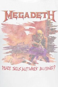 "Peace Sells Vintage" T-Shirt Off White By Megadeth -Fashionable Men's Clothing Store 504111d