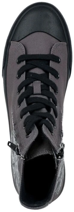 "Sneakers With Skull Print" Sneakers High Black By Rock Rebel By EMP -Fashionable Men's Clothing Store 504621a5