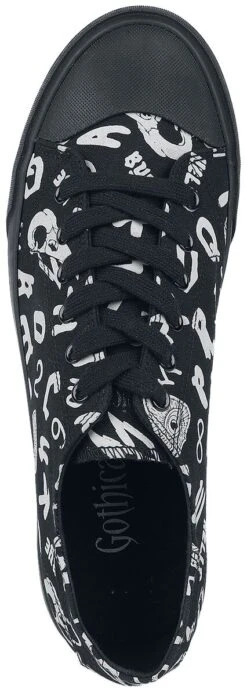 "Sneakers With Occult Symbols" Sneakers Black By Gothicana By EMP -Fashionable Men's Clothing Store 504854a5