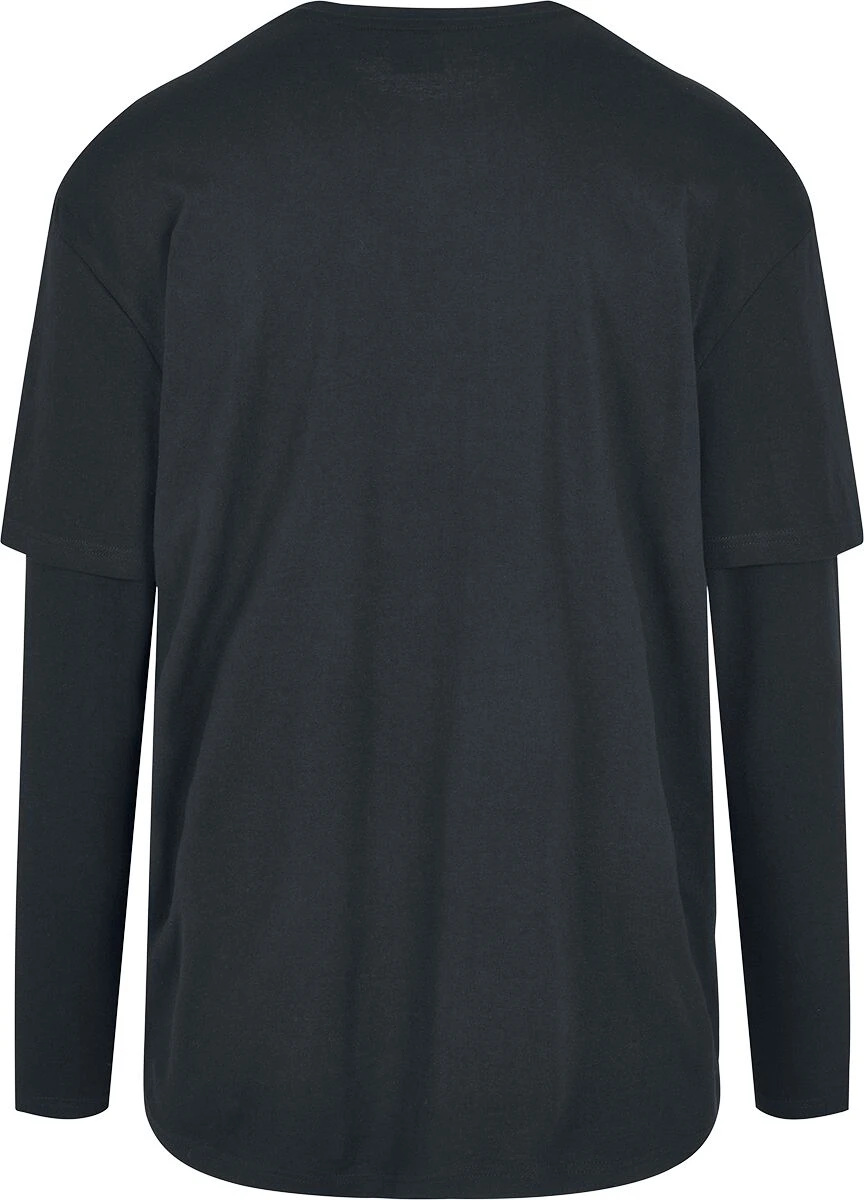 "Oversized Shaped Double Layer LS Tee" Long-sleeve Shirt Black-black By Urban Classics 4 "Oversized Shaped Double Layer LS Tee" Long-sleeve Shirt Black-black By Urban Classics - Image 2
