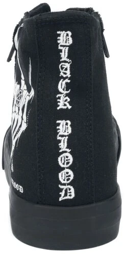 "Sneakers With Skeleton Hand" Sneakers High Black By Black Blood By Gothicana -Fashionable Men's Clothing Store 504905a2