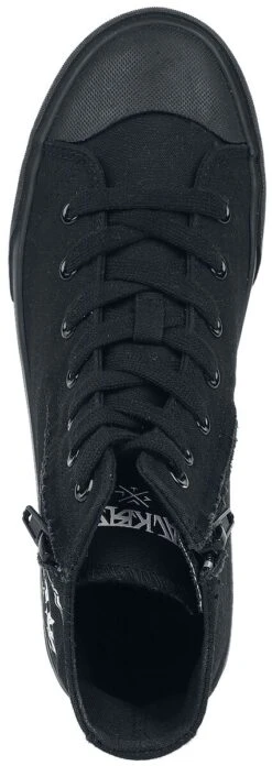 "Sneakers With Skeleton Hand" Sneakers High Black By Black Blood By Gothicana -Fashionable Men's Clothing Store 504905a5