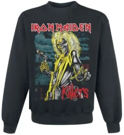 "Killers Green Clouds" Sweatshirt Black By Iron Maiden