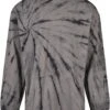 "Boxy Tye Dye LS" Long-sleeve Shirt Black-grey By Urban Classics -Fashionable Men's Clothing Store 506761a