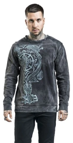 "Celtic Tattoo" Sweatshirt Black By Outer Vision -Fashionable Men's Clothing Store 506880wa