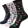 "Grumpy Santa Christmas Socks 3-Pack" Socks Black-white-blue By Urban Classics -Fashionable Men's Clothing Store 506983a