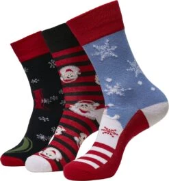 "Santa Ho Christmas Socks 3-Pack" Socks Multicolour By Urban Classics