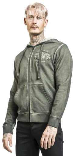 "EMP Signature Collection" Hooded Zip Olive By Motörhead -Fashionable Men's Clothing Store 507775wa