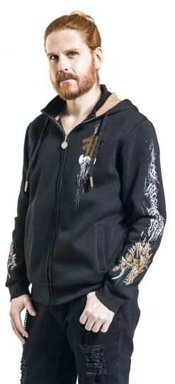 "EMP Signature Collection" Hooded Zip Black By Amon Amarth -Fashionable Men's Clothing Store 507776wa