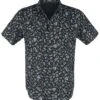 "Short Sleeve Shirt With Symbols" Short-sleeved Shirt Black By Gothicana By EMP -Fashionable Men's Clothing Store 508195a