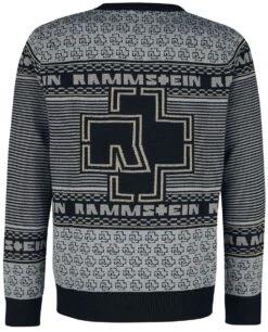 "Holiday Sweater Gold" Christmas Jumper Black-gold By Rammstein -Fashionable Men's Clothing Store 508492b