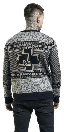 "Holiday Sweater Gold" Christmas Jumper Black-gold By Rammstein -Fashionable Men's Clothing Store 508492wb