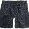 "Swimshorts With Rune Pattern" Swim Shorts Grey By Black Premium By EMP -Fashionable Men's Clothing Store 511367a