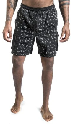"Swimshorts With Rune Pattern" Swim Shorts Grey By Black Premium By EMP 11 "Swimshorts With Rune Pattern" Swim Shorts Grey By Black Premium By EMP -Fashionable Men's Clothing Store 511367wa