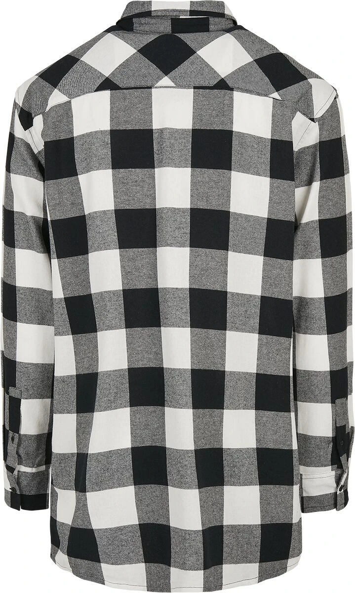 "Long Oversized Checked Shirt" Longsleeve Black-white By Urban Classics 4 "Long Oversized Checked Shirt" Longsleeve Black-white By Urban Classics - Image 2