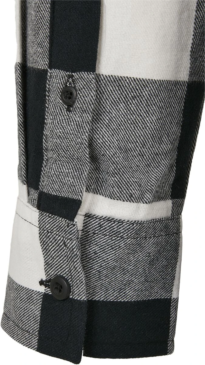 "Long Oversized Checked Shirt" Longsleeve Black-white By Urban Classics 5 "Long Oversized Checked Shirt" Longsleeve Black-white By Urban Classics - Image 3