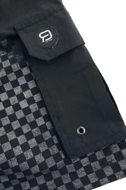 "Swimshorts With Chessboard Print" Swim Shorts Black By RED By EMP -Fashionable Men's Clothing Store 511481d