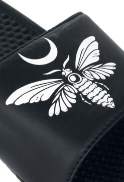 "EMP Sandals With Moth And Crescent Moon Print" Sandal Black By Gothicana By EMP -Fashionable Men's Clothing Store 511804d