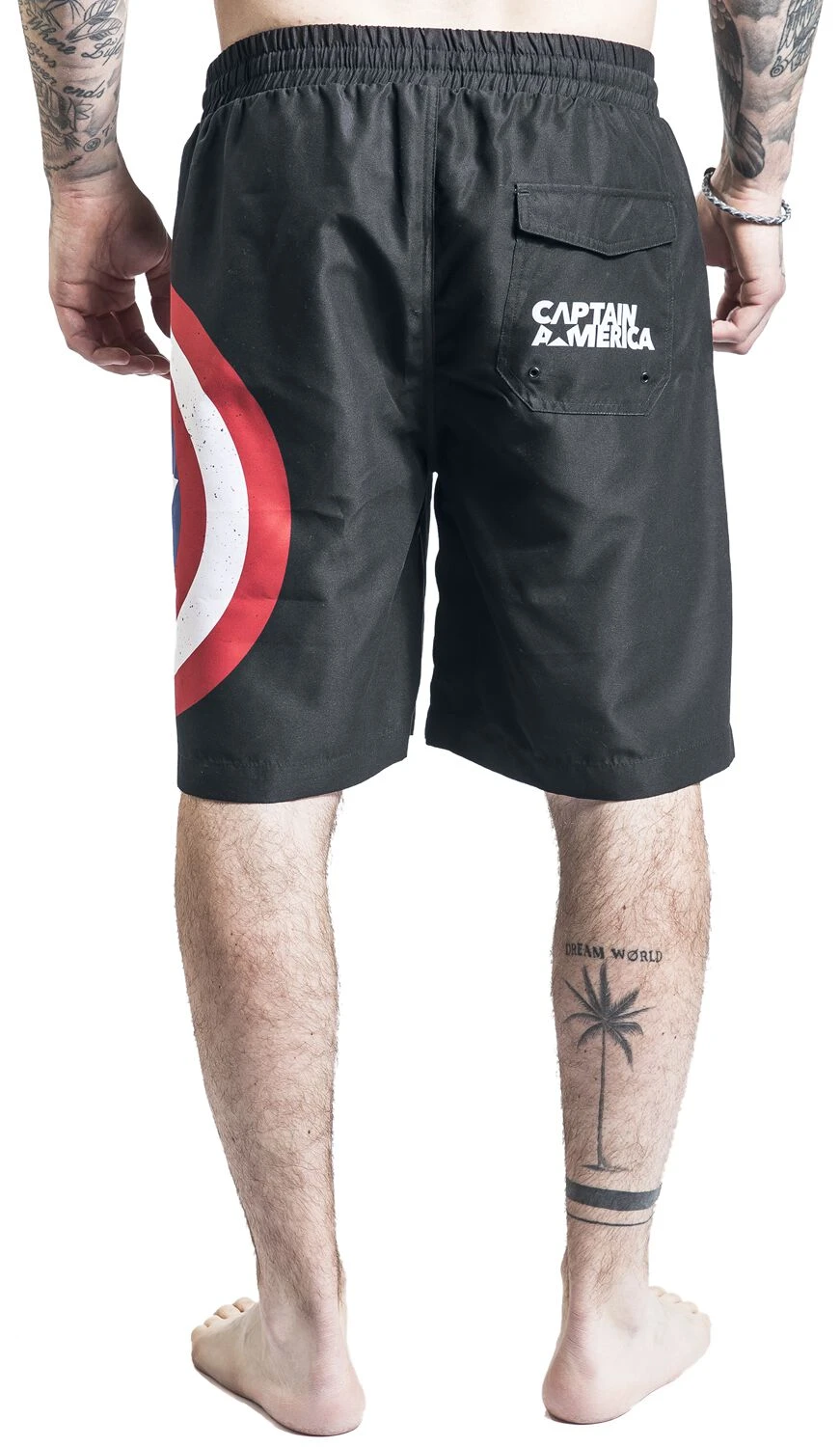 "Shield" Swim Shorts Black By Captain America 8 "Shield" Swim Shorts Black By Captain America - Image 6