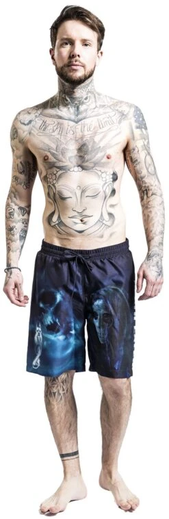 "Death Eater" Swim Shorts Black By Harry Potter -Fashionable Men's Clothing Store 513697wa