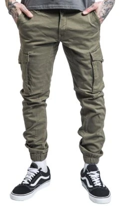 "JJIPAUL JJFLAKE AKM" Cargo Trousers Olive By Jack & Jones 13 "JJIPAUL JJFLAKE AKM" Cargo Trousers Olive By Jack & Jones -Fashionable Men's Clothing Store 514109wa