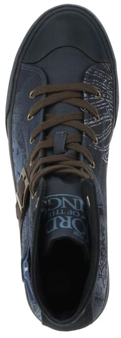 "Rohan Gondor Map" Sneakers High Blue By The Lord Of The Rings -Fashionable Men's Clothing Store 514274a5